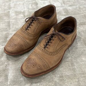 Allen Edmonds Standmok Camel Suede Oxfords Dainite Soles 9.5EEE